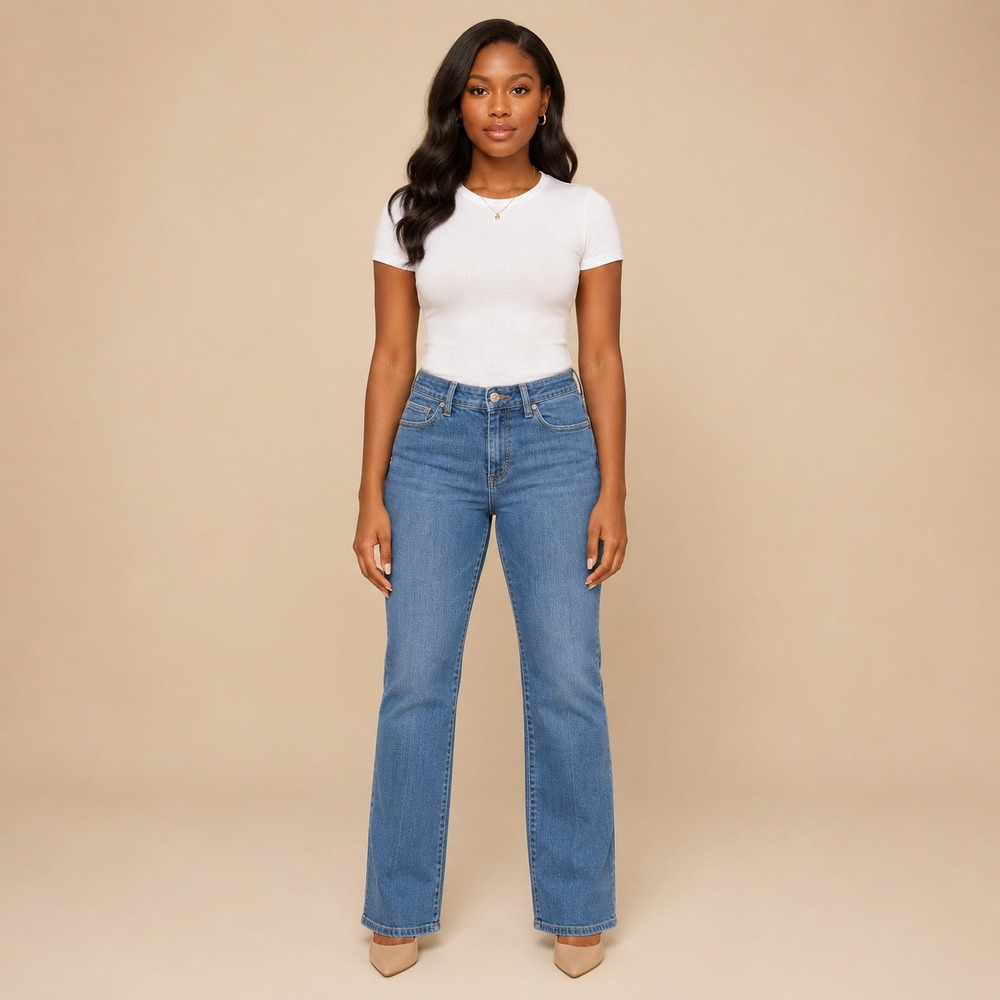 Michael Kors vintage Jeans Women 2/31 Blue Straight Leg Contrast Stitch Mid Rise